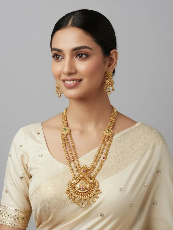 Royal_Antique_Finish_Brass_Rani_Haar_Long_Necklace_Set_With_Earrings