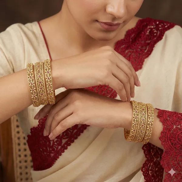 Rajwadi_Gold_Matte_Finish_Bangles_(Set_Of_6)