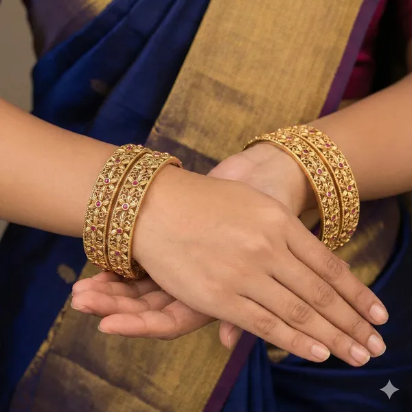 Rajwadi_Gold_Matte_Finish_Bangles_(Set_Of_4)