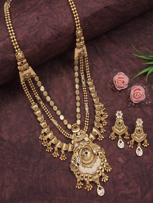 Women_Gold_Toned_Antique_Rani_Haar_Trend_Long_Temple_Necklace_Set