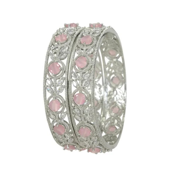 Pink_White_American_Diamond_Silver_Plated_Bangles