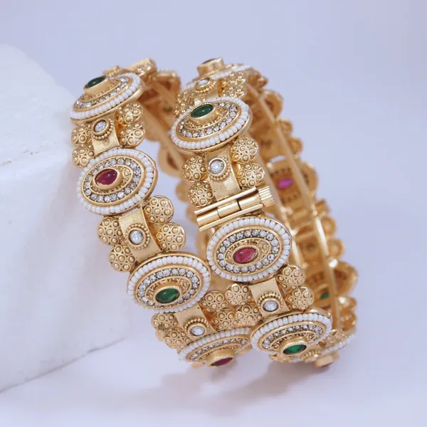 Regal_Brass_Screw_Bangle_Kada_With_Pearl,_Meenakari_&_Ad_Work_?_Openable_Traditional_Kada