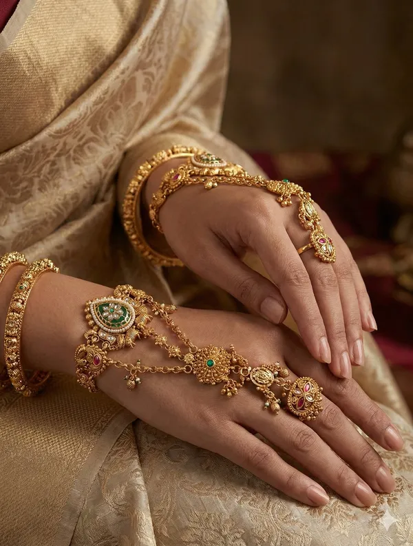 Royal_Bridal_Gold_Toned_Elephant_Motif_Haath_Phool_Heritage_Jewellery_(Hath_Panja)