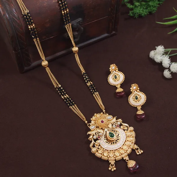 Royal_Gold_Plated_Mangalsutra_&_Earrings_Set
