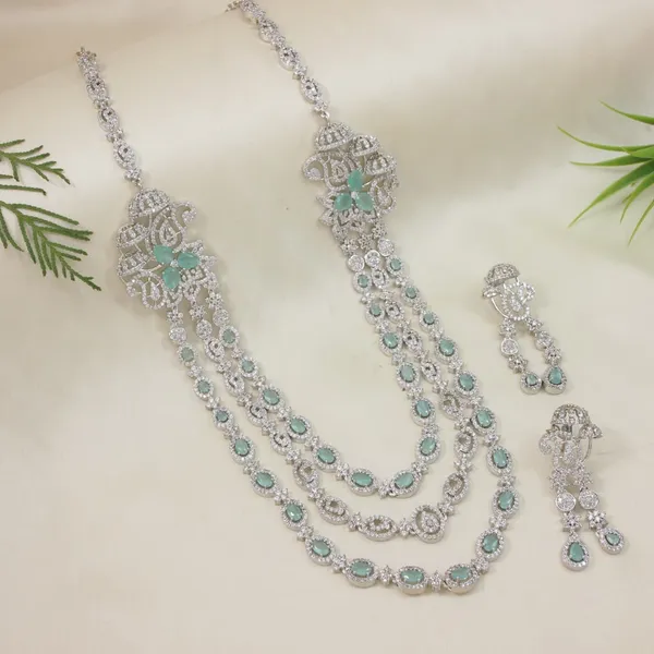 Three_Layer_American_Diamond_Necklace_Set_With_Mint_And__Accents