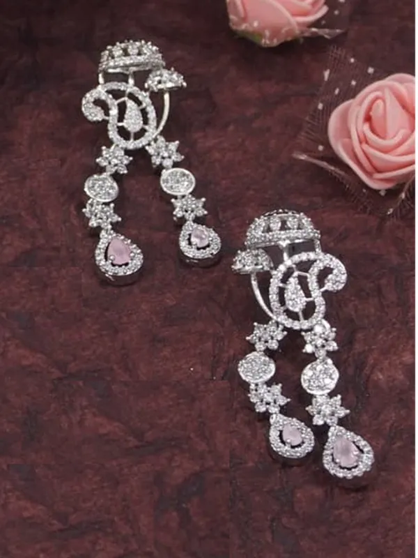 Three_Layer_American_Diamond_Necklace_Set_With_Pink_And__Accents