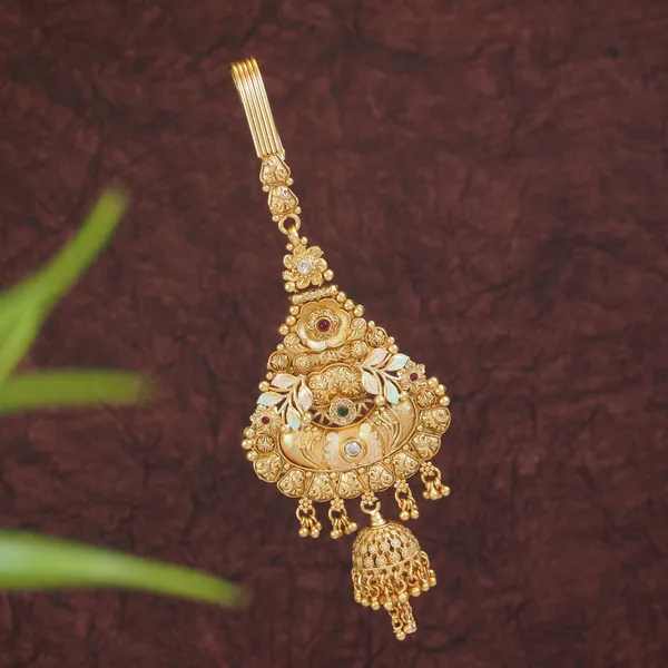 Traditional_Gold_Plated_Chabi_Challa_Waist_Key_Chain_With_Intricate_Floral_&_Jhumka_Design