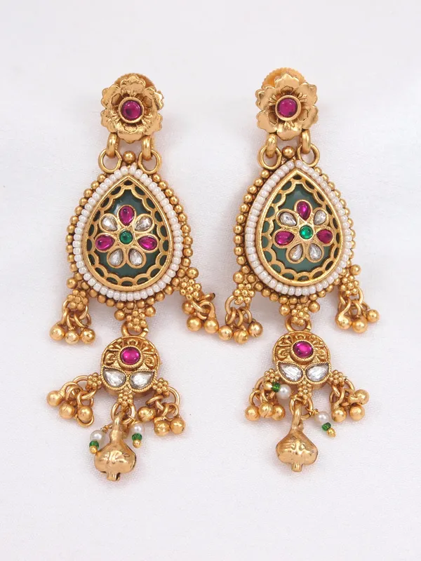 Traditional_Gold_Plated_Long_Mangalsutra_Necklace_Set_With_Matching_Drop_Earrings