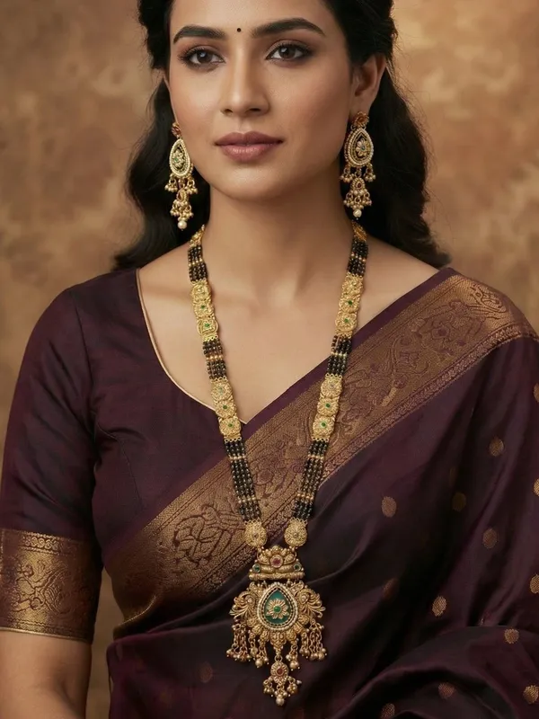 Traditional_Gold_Plated_Long_Mangalsutra_Necklace_Set_With_Matching_Drop_Earrings
