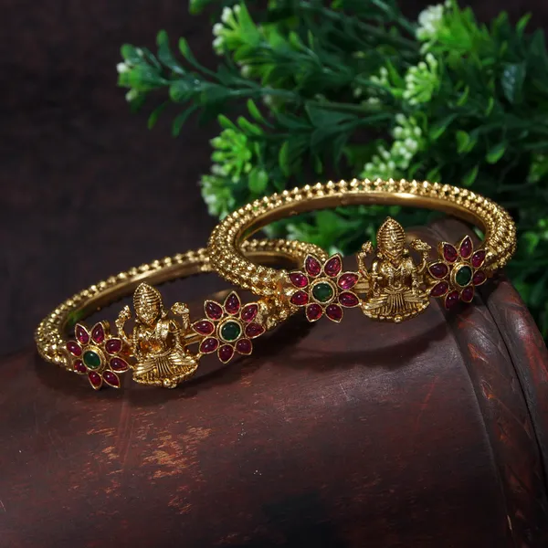 Traditional_Gold_Plated_Temple_Bangles_With_Ruby_Stones