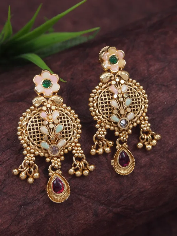 Traditional_Gold_Toned_Antique_Rani_Haar_Trend_Long_Temple_Necklace_Set
