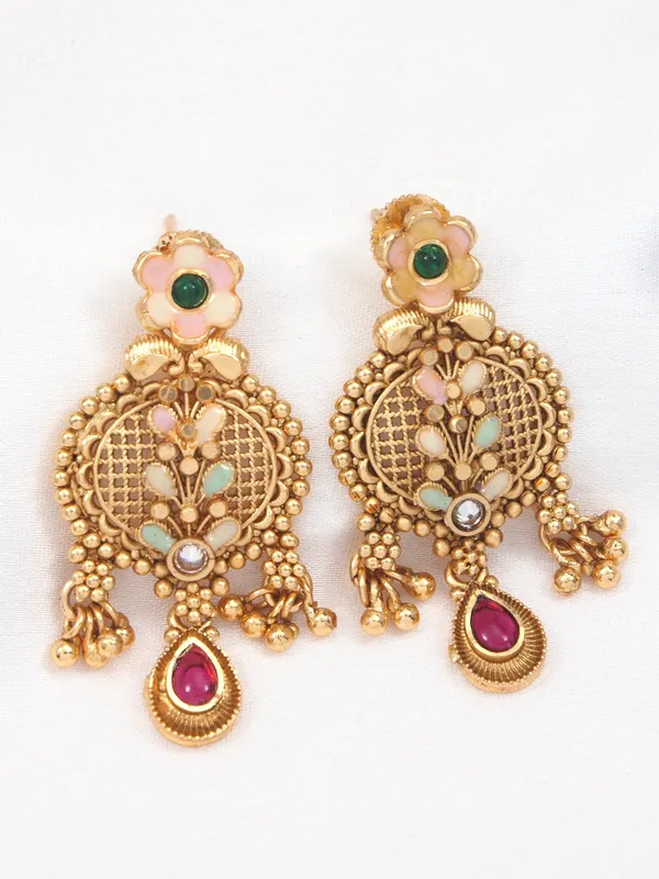 Traditional_Gold_Toned_Antique_Rani_Haar_Trend_Long_Temple_Necklace_Set