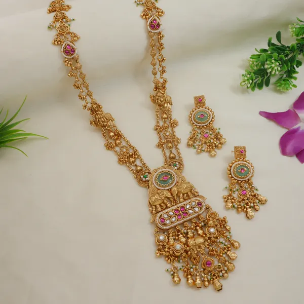 Traditional_Heritage_Inspired_Antique_Gold_Toned_Brass_Long_Necklace_Set