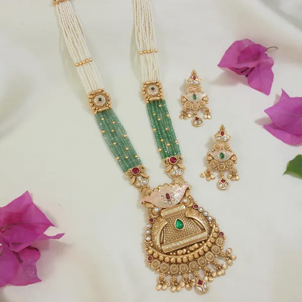Traditional_Long_Brass_Necklace_Set_With_Kundan,_Pearl_&_Beaded_Detailing