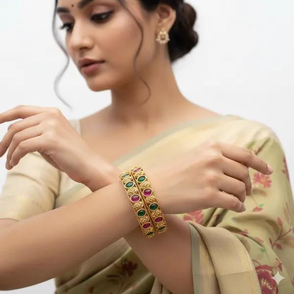 Traditional_Matte_Gold_Plated_Brass_Bangles_For_Women_With_Ruby_&_Green_Kampo