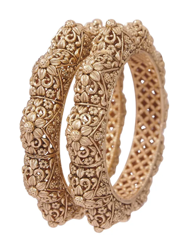Traditional_Rajwadi_Gold_Matte_Finish_Adjustable_Kada_Bangle_Set