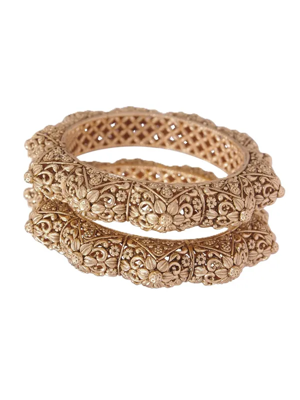 Traditional_Rajwadi_Gold_Matte_Finish_Adjustable_Kada_Bangle_Set