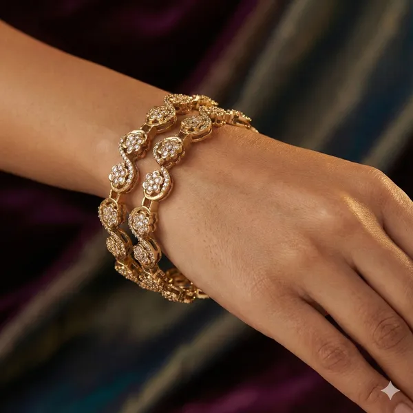 Exquisite_Floral_Brass_Gold_Plated_Bangles_With_Cubic_Zirconia