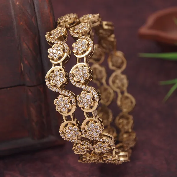 Exquisite_Floral_Brass_Gold_Plated_Bangles_With_Cubic_Zirconia