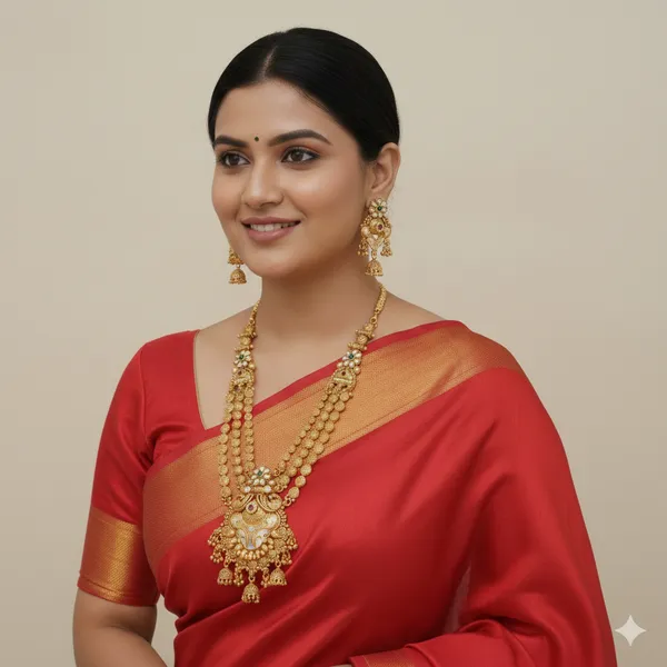 Traditional_Royal_Rani_Haar_Antique_Brass_Long_Necklace_&_Earring_Set