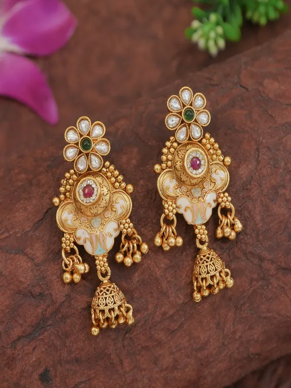 Traditional_Royal_Rani_Haar_Antique_Brass_Long_Necklace_&_Earring_Set