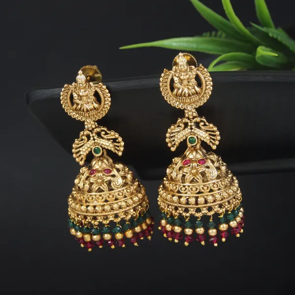Traditional_Temple_Jhumka_Earrings_With_Pearl_Drops_And_Stone_Accents