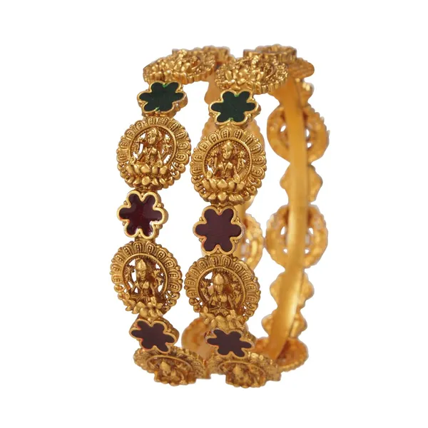 Traditional_Temple_Laxmi_Devi_Star_Meenakari_Brass_Bangle