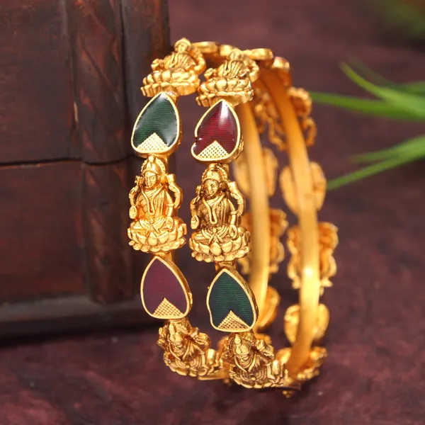 Traditional_Temple_Laxmi_Devi_Tilak_Meenakari_Brass_Bangle
