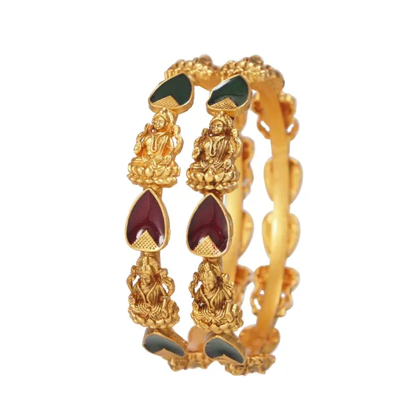 Traditional_Temple_Laxmi_Devi_Tilak_Meenakari_Brass_Bangle