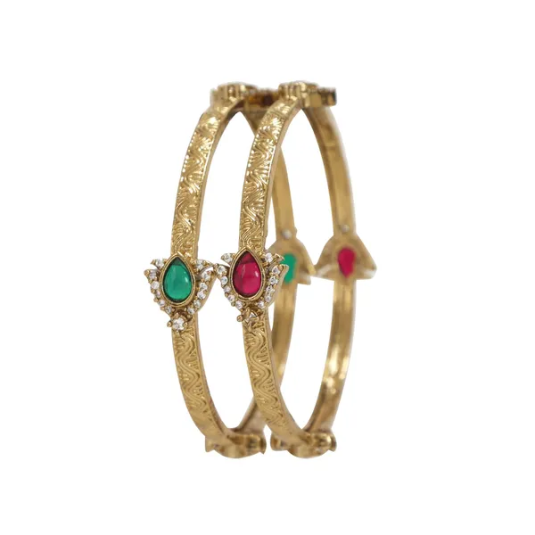 Victorian_Plated_Brass_Bangles_With_Ruby_Green_Kundan_&_Ad_Stones