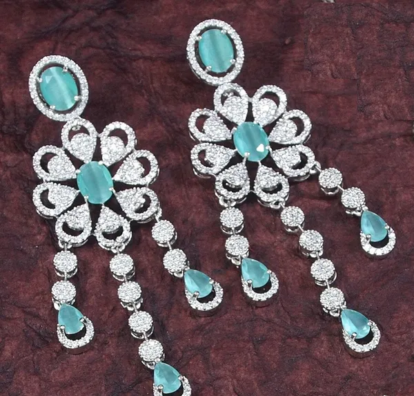 Zircon_Mint_Silver_Brass_Necklace