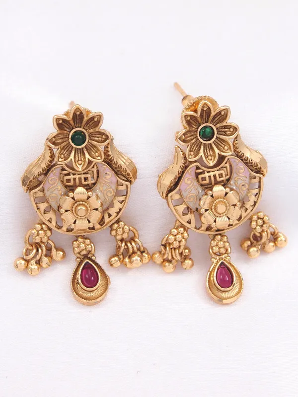 Women_Antique_Gold_Plated_Pearl_Beaded_Traditional_Choker_Jewellery_Set