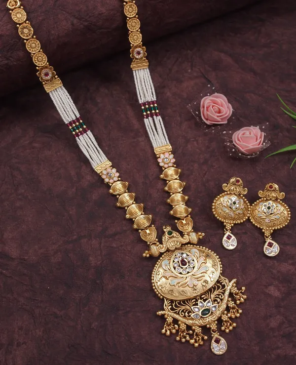 Women_Gold_Plated_Pearl_Beaded_Kundan_&_Meenakari_Long_Necklace_Set