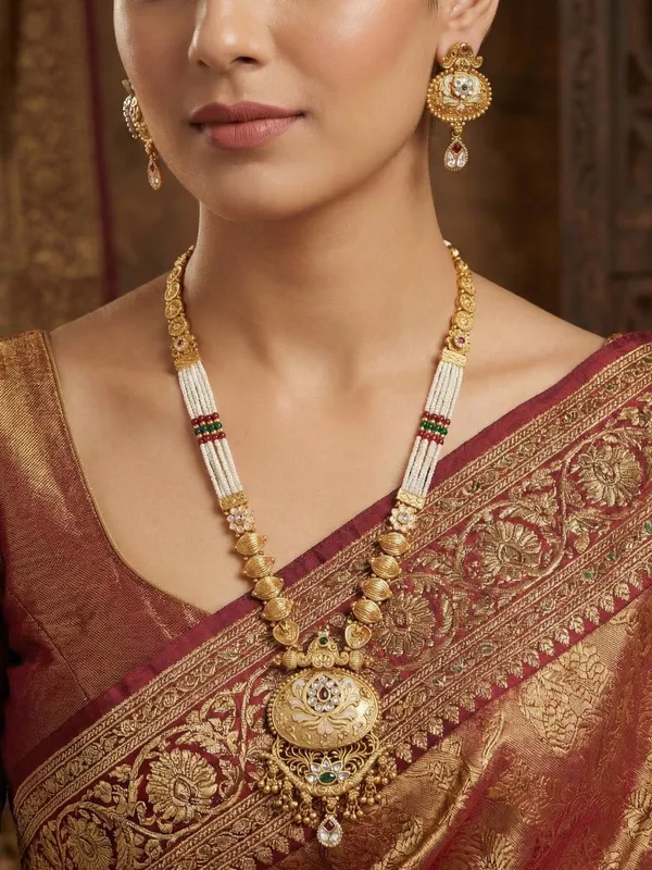 Women_Gold_Plated_Pearl_Beaded_Kundan_&_Meenakari_Long_Necklace_Set