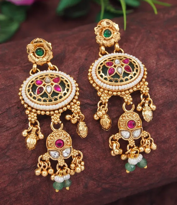 Women_Gold_Plated_Temple_Design_Long_Mangalsutra_Set_With_Earrings