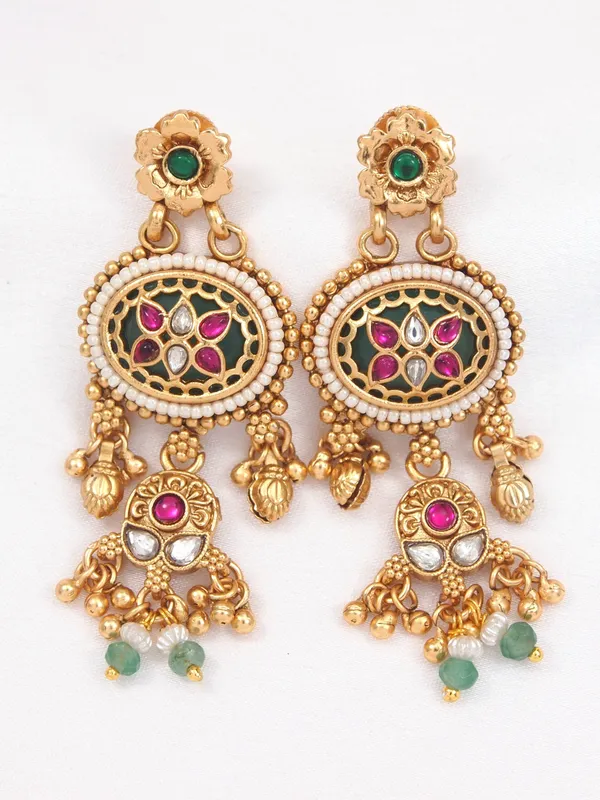 Women_Gold_Plated_Temple_Design_Long_Mangalsutra_Set_With_Earrings