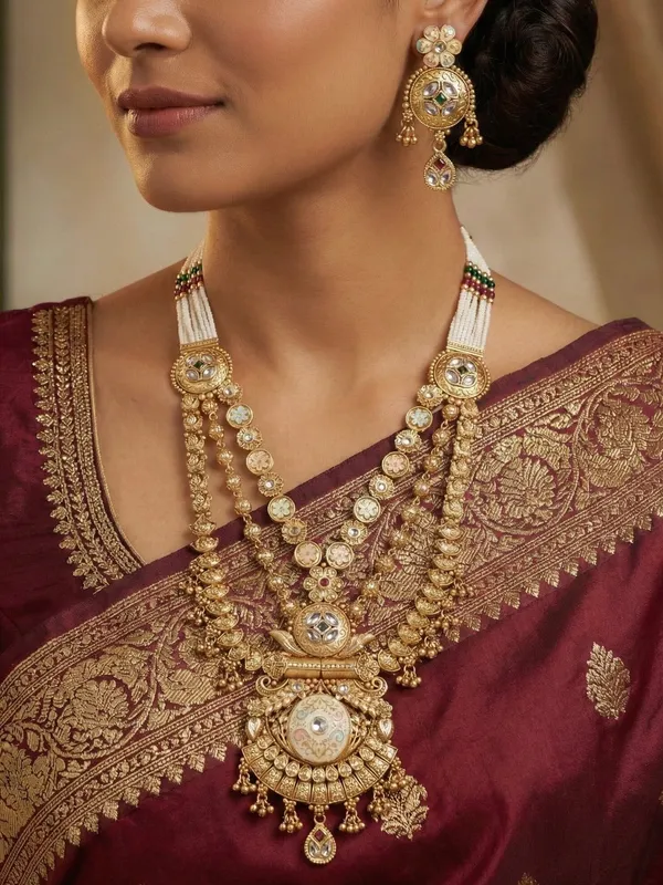Women_Gold_Toned_Antique_Rani_Haar_Trend_Long_Temple_Necklace_Set