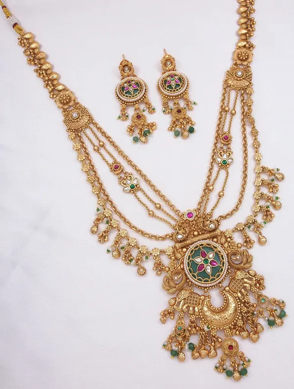 Women_Heritage_Rani_Haar_Long_Necklace_Set_With_Earrings__Antique_Gold_Plated