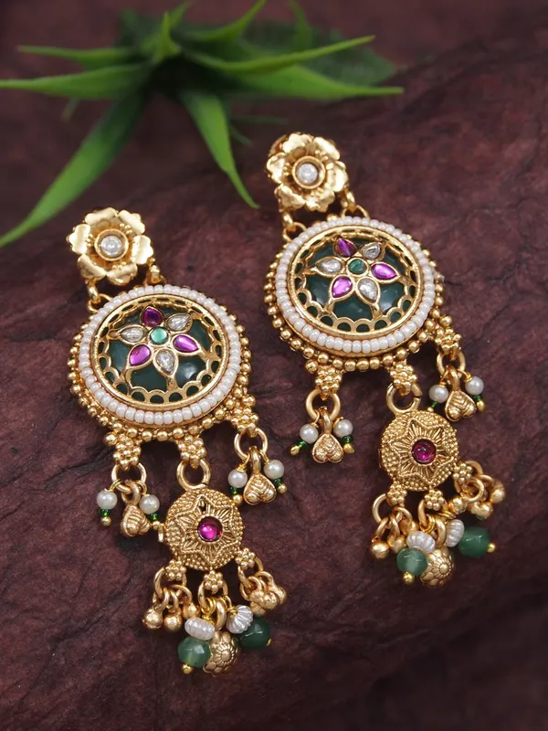 Women_Heritage_Rani_Haar_Long_Necklace_Set_With_Earrings__Antique_Gold_Plated
