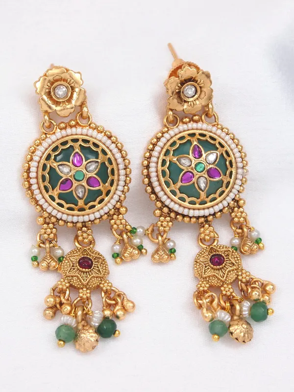 Women_Heritage_Rani_Haar_Long_Necklace_Set_With_Earrings__Antique_Gold_Plated