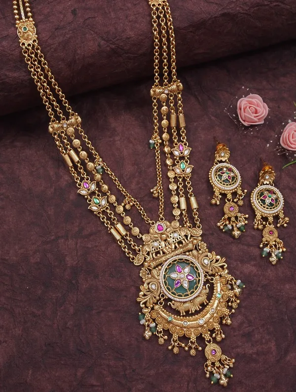 Women_Heritage_Rani_Haar_Long_Necklace_Set_With_Earrings__Antique_Gold_Plated