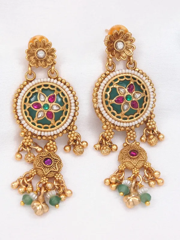 Women_Heritage_Rani_Haar_Long_Necklace_Set_With_Earrings__Antique_Gold_Plated