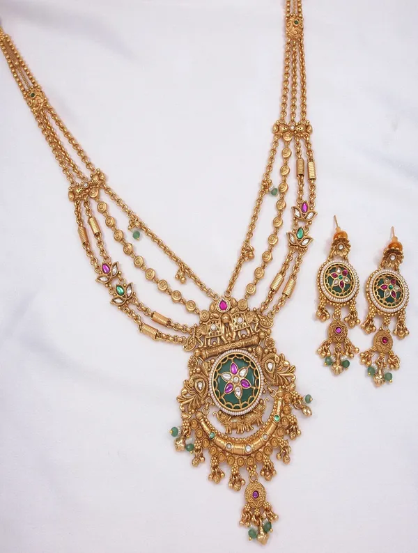 Women_Heritage_Rani_Haar_Long_Necklace_Set_With_Earrings__Antique_Gold_Plated