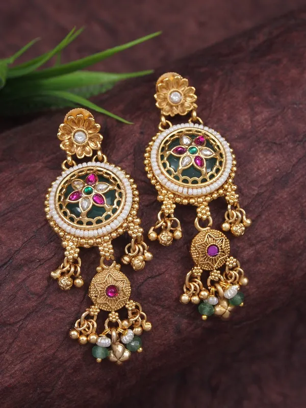 Women_Heritage_Rani_Haar_Long_Necklace_Set_With_Earrings__Antique_Gold_Plated