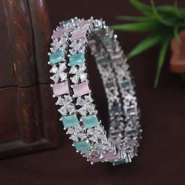 Zircon_American_Diamond_Mint_Pink_Silver_Brass_Bangles