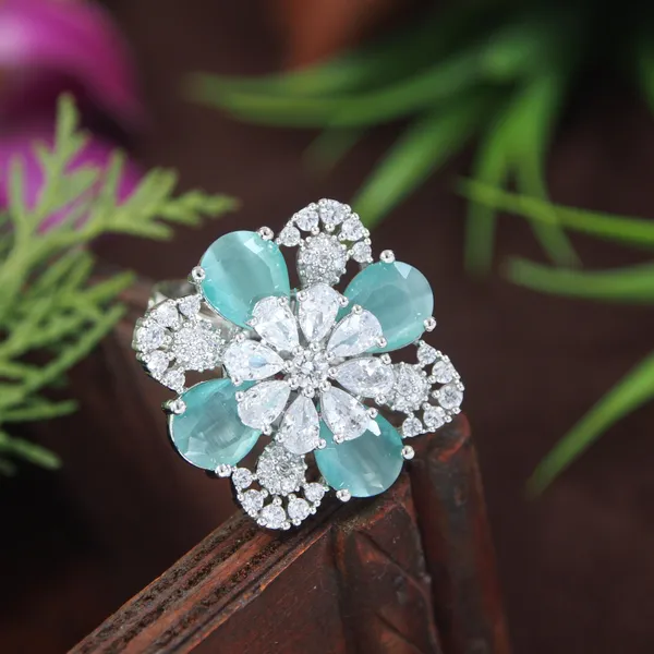Zircon_Mint_Silver_Diamond_Ring