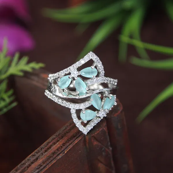 Zircon_Mint_Silver_Diamond_Ring