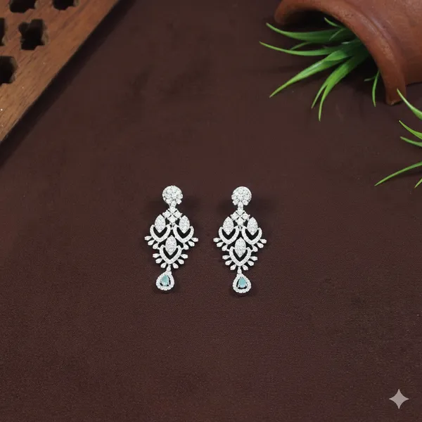 Zircon_Mint_Silver_Necklace_Set