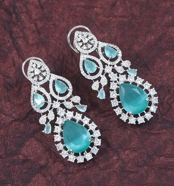 Zircon_Mint_Silver_Necklace_Set