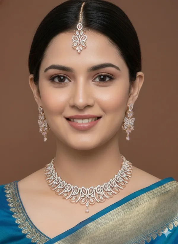 Zircon_Rose_Gold_Brass_Choker_Necklace